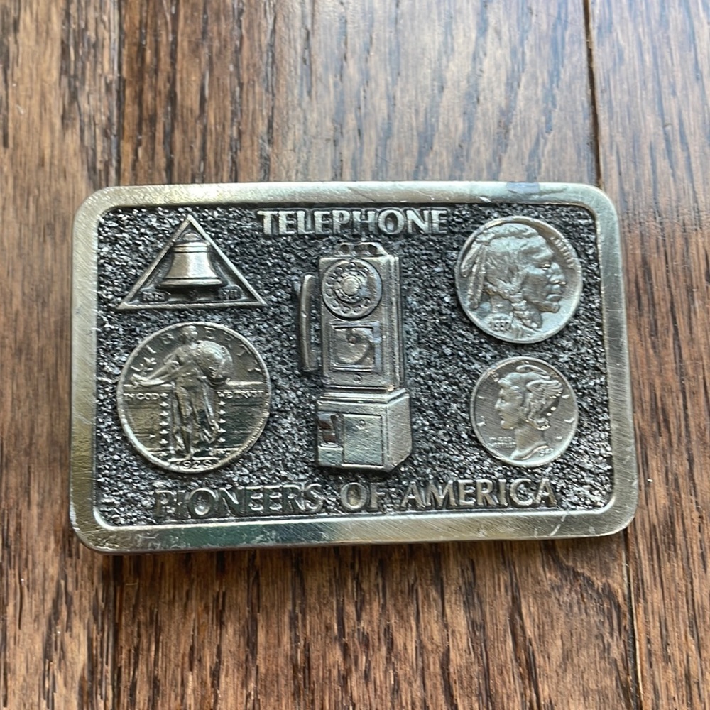 Telephone Pioneers of America vintage belt buckle